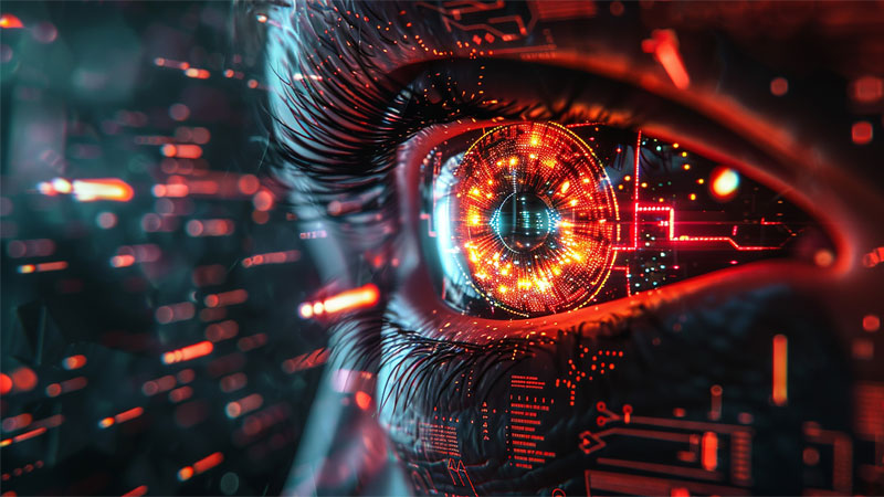 Biometric data taken from a retinal eye scan